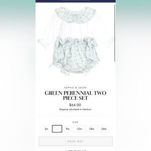 Sophie & Lucas set, 3-6 months